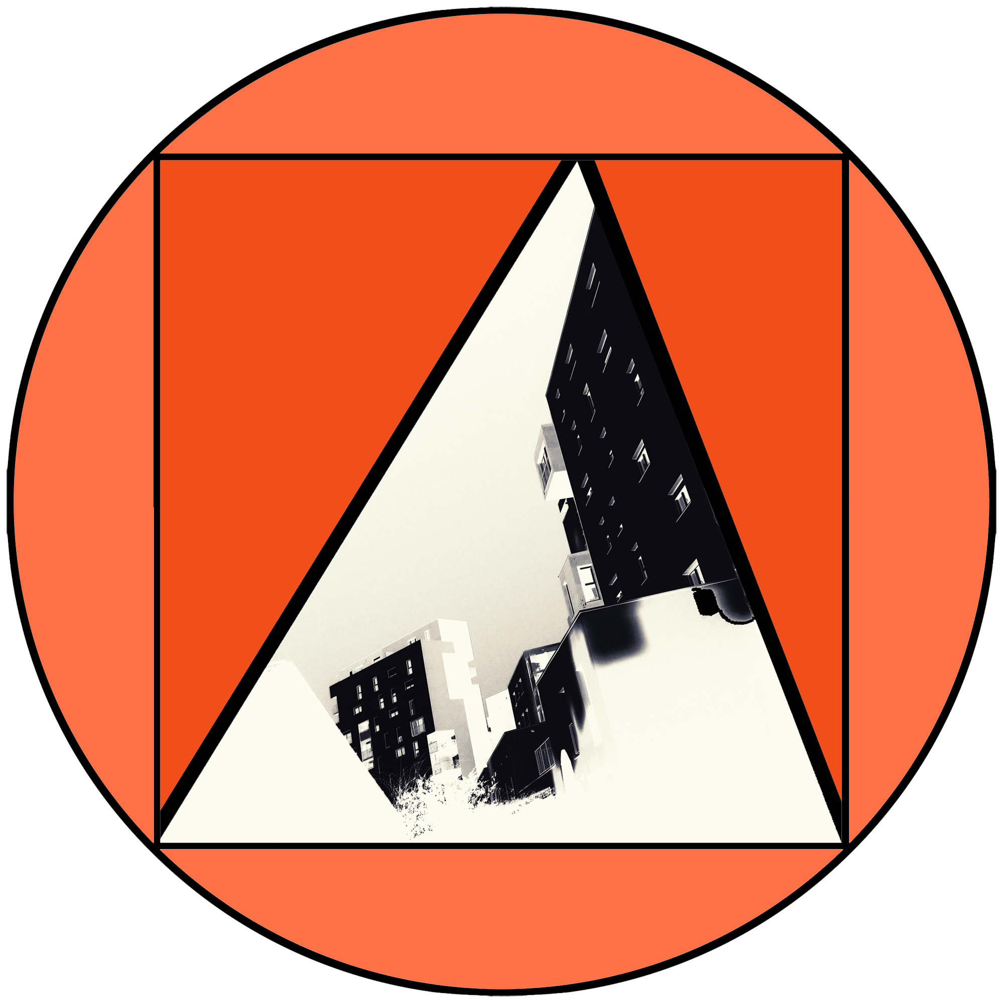 Graphisme abstrait Format rond