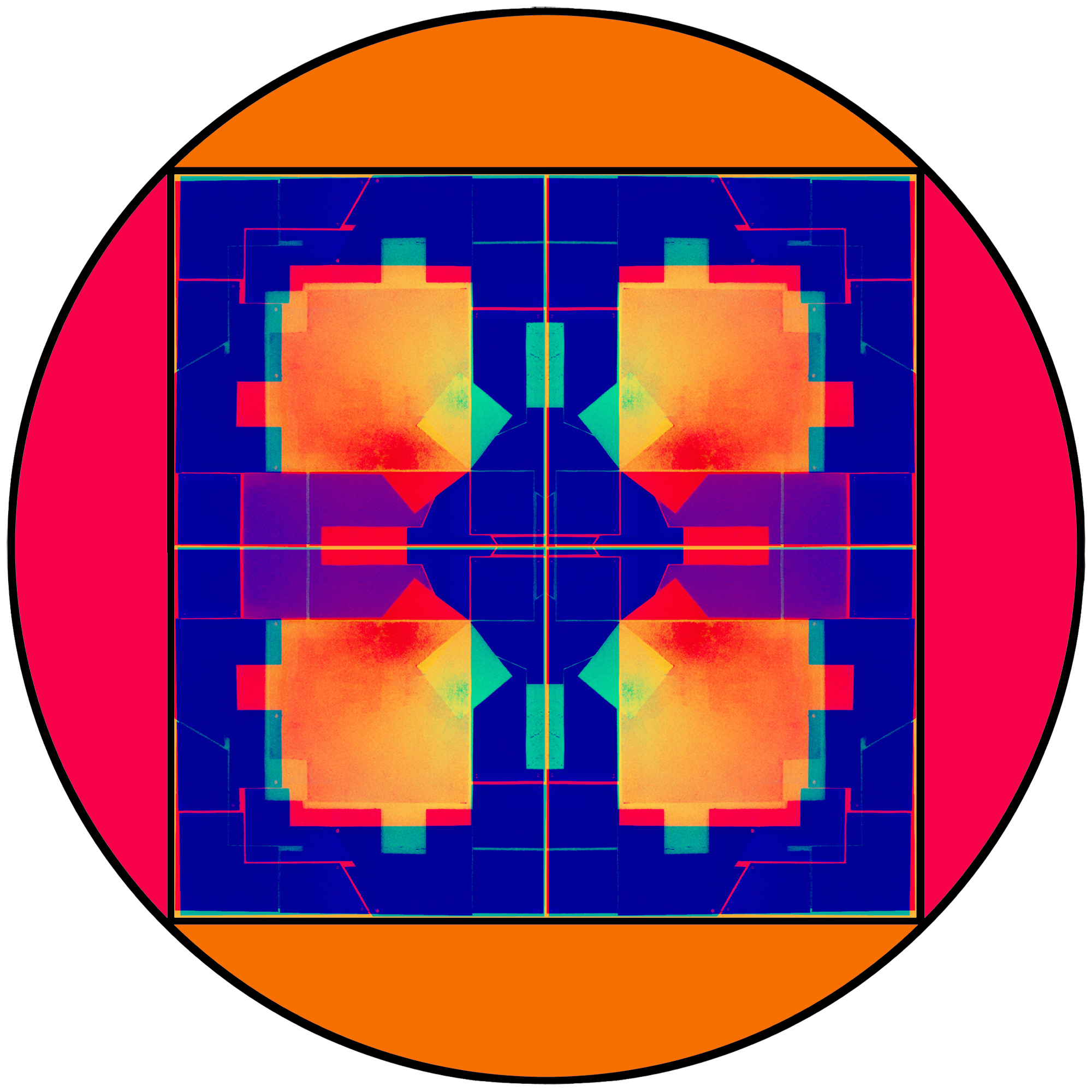 Graphisme abstrait Format rond
