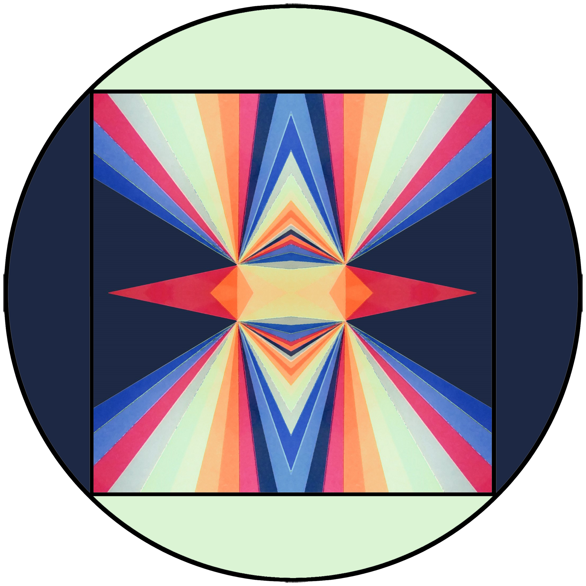 Graphisme abstrait Format rond