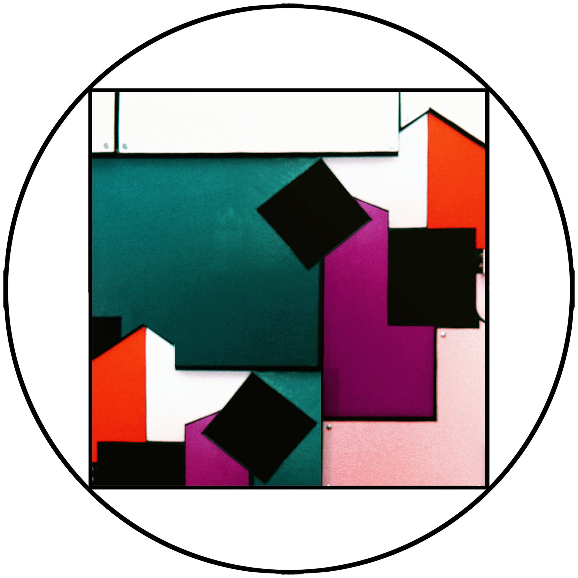 Graphisme abstrait Format rond