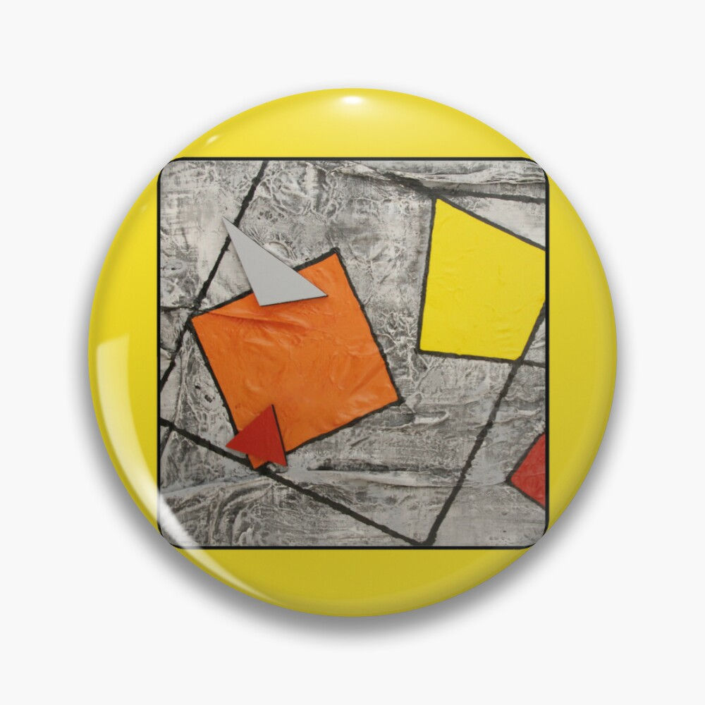Badge rond géométrique multicolore