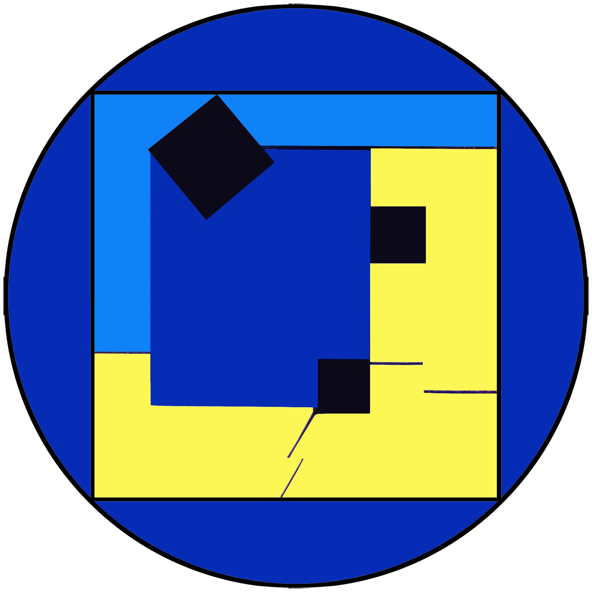 Graphisme abstrait Format rond