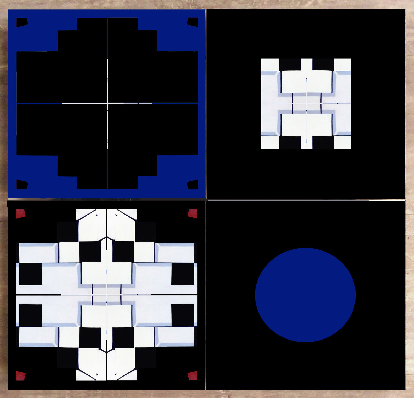 Quadriptyque plateau de jeu