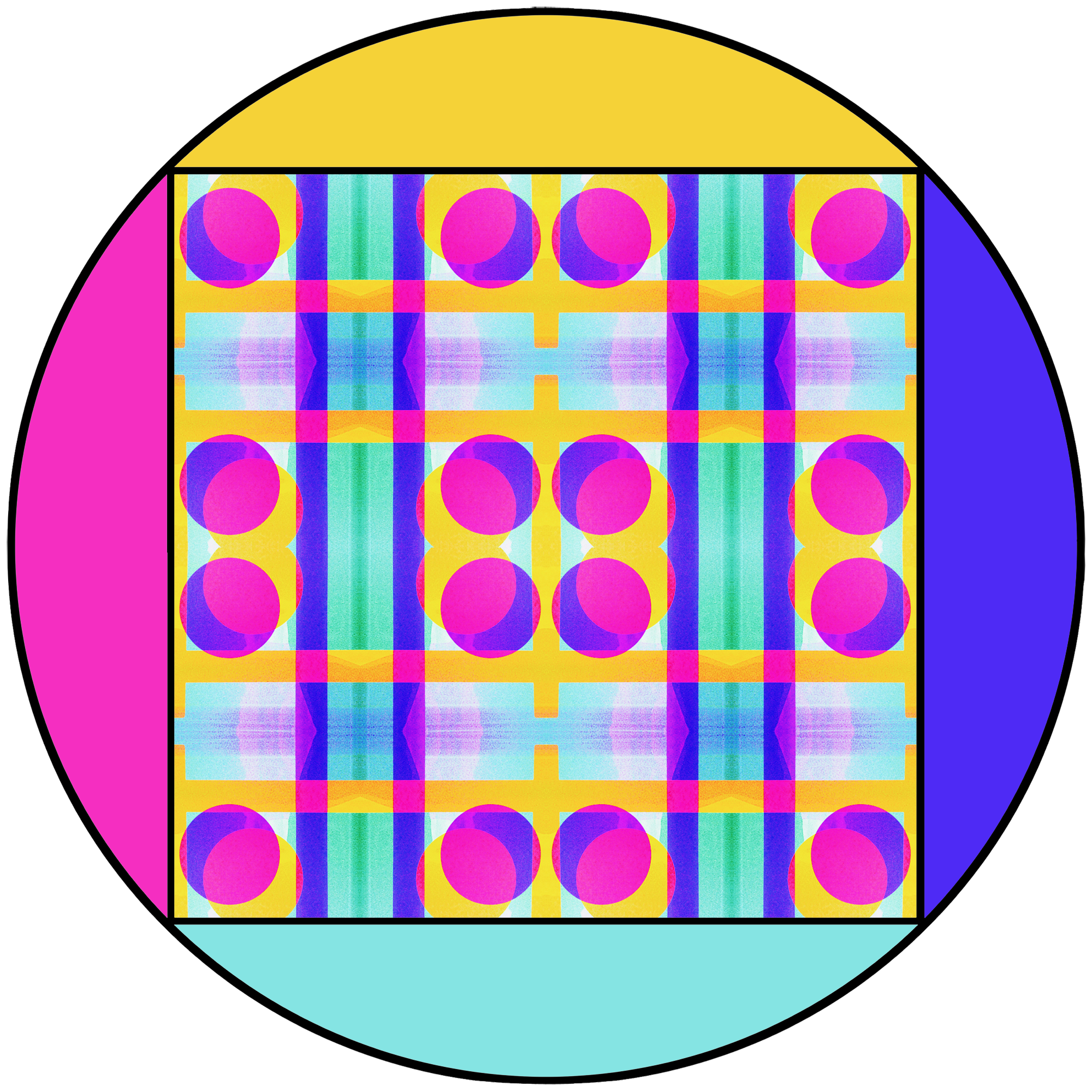 Graphisme abstrait Format rond