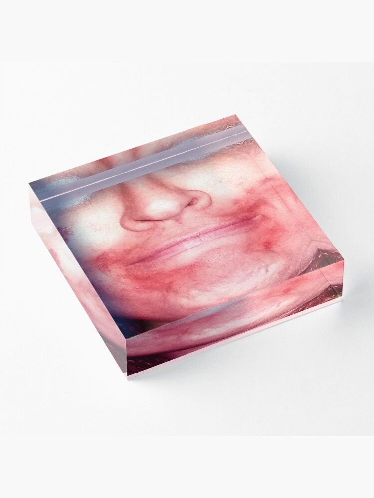 Miniature : Bloc Plexiglass Visage d'horreur sanguinolant