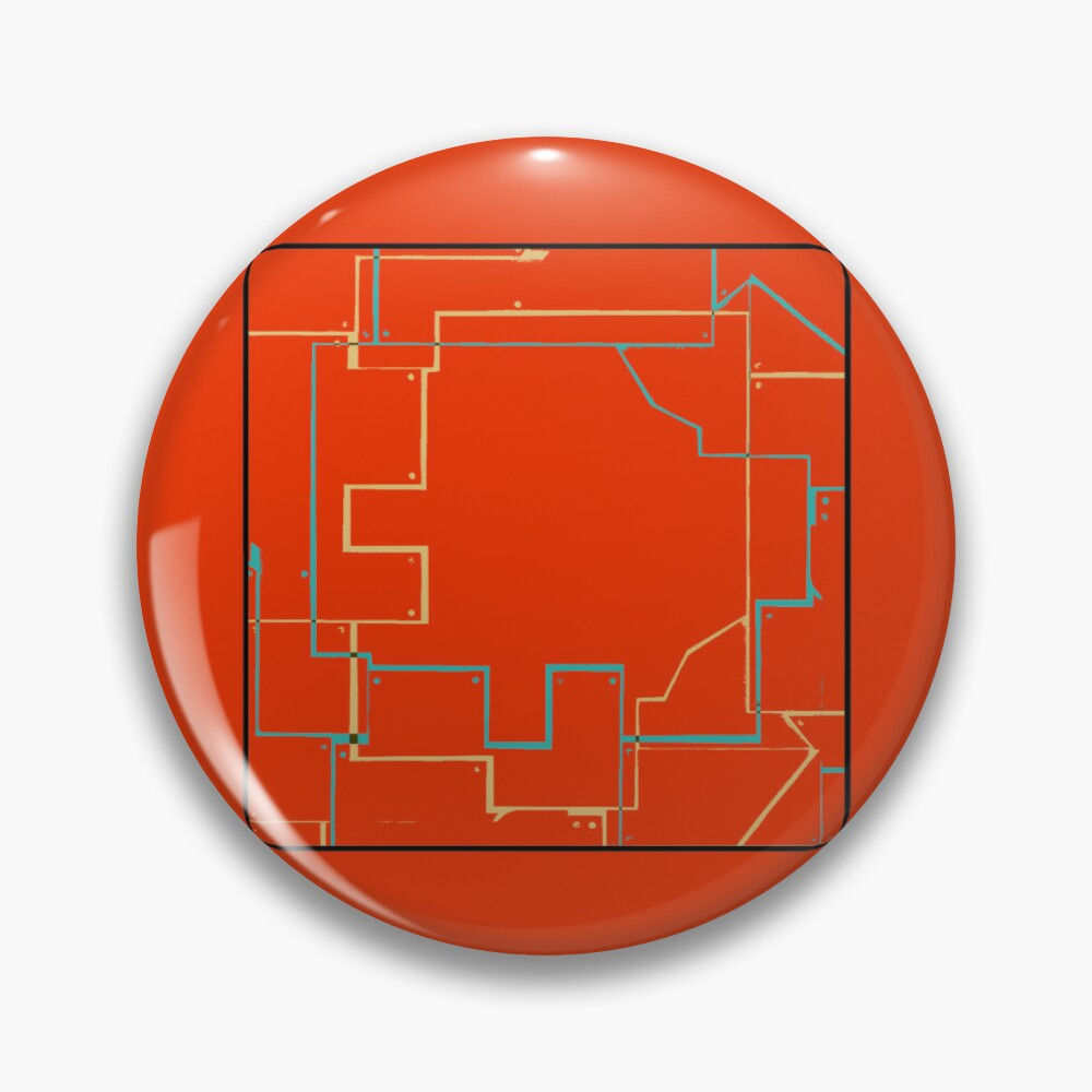 Badge rond graphique rouge