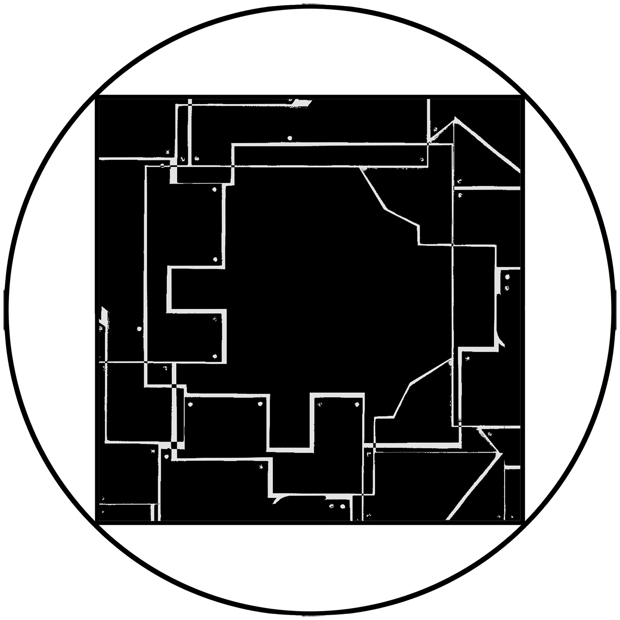 Graphisme abstrait Format rond
