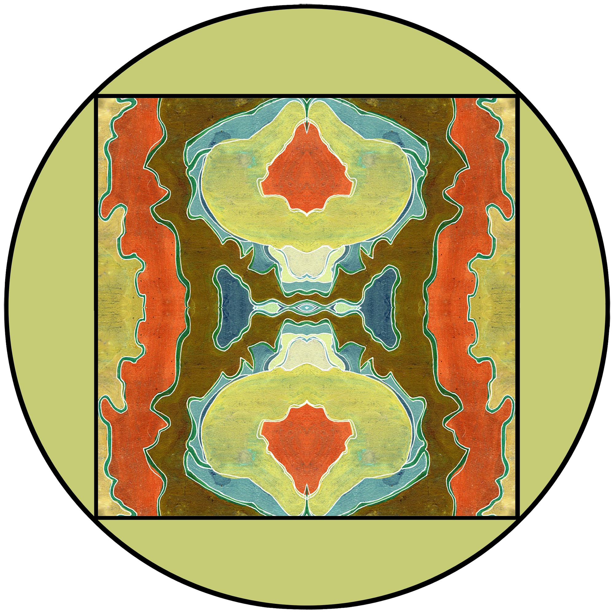 Graphisme abstrait Format rond