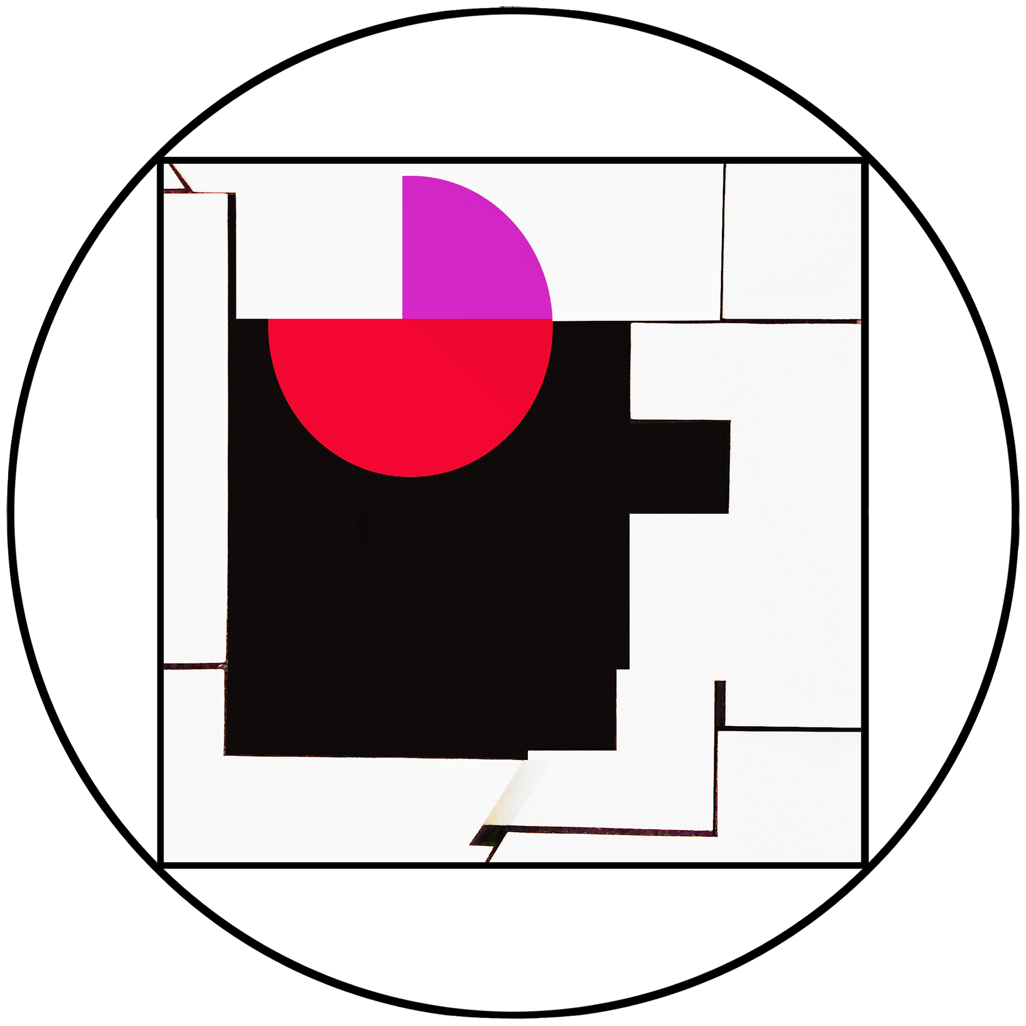 Graphisme abstrait Format rond