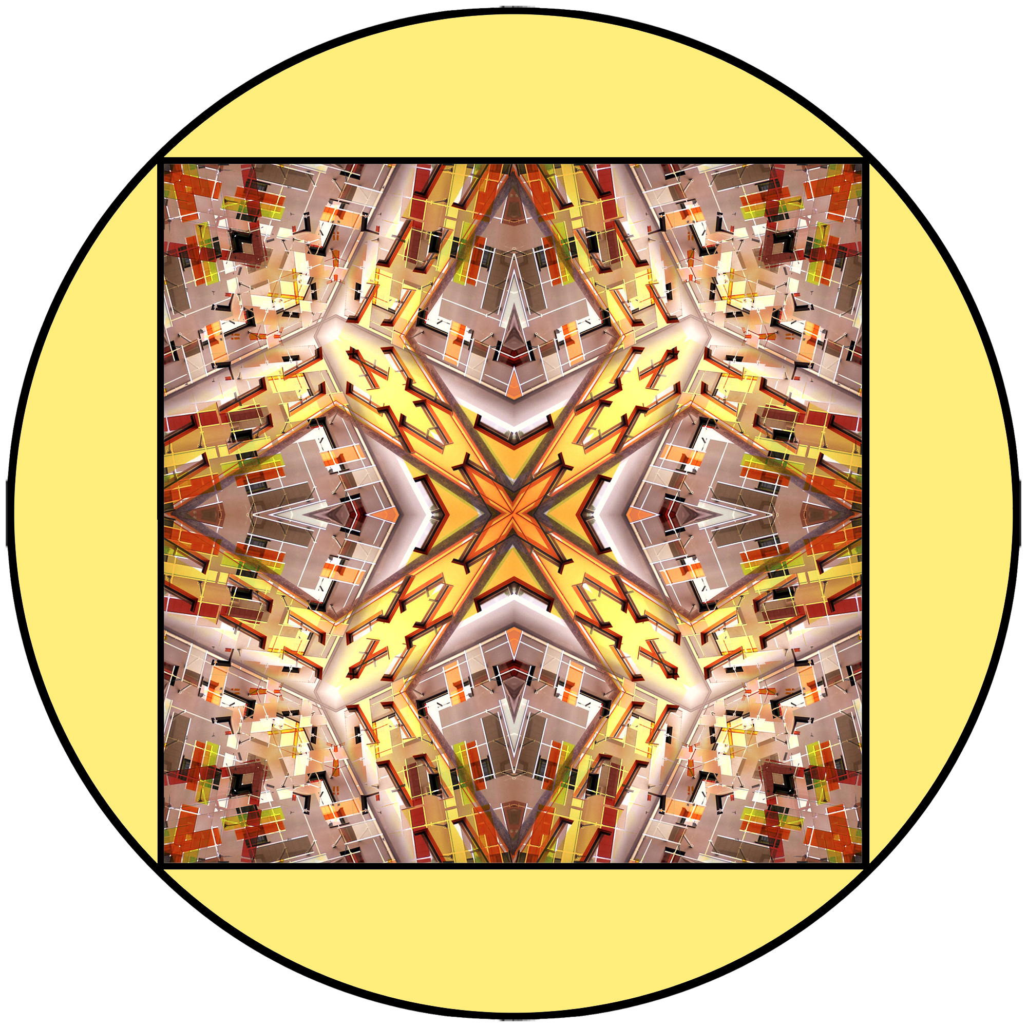 Graphisme abstrait Format rond