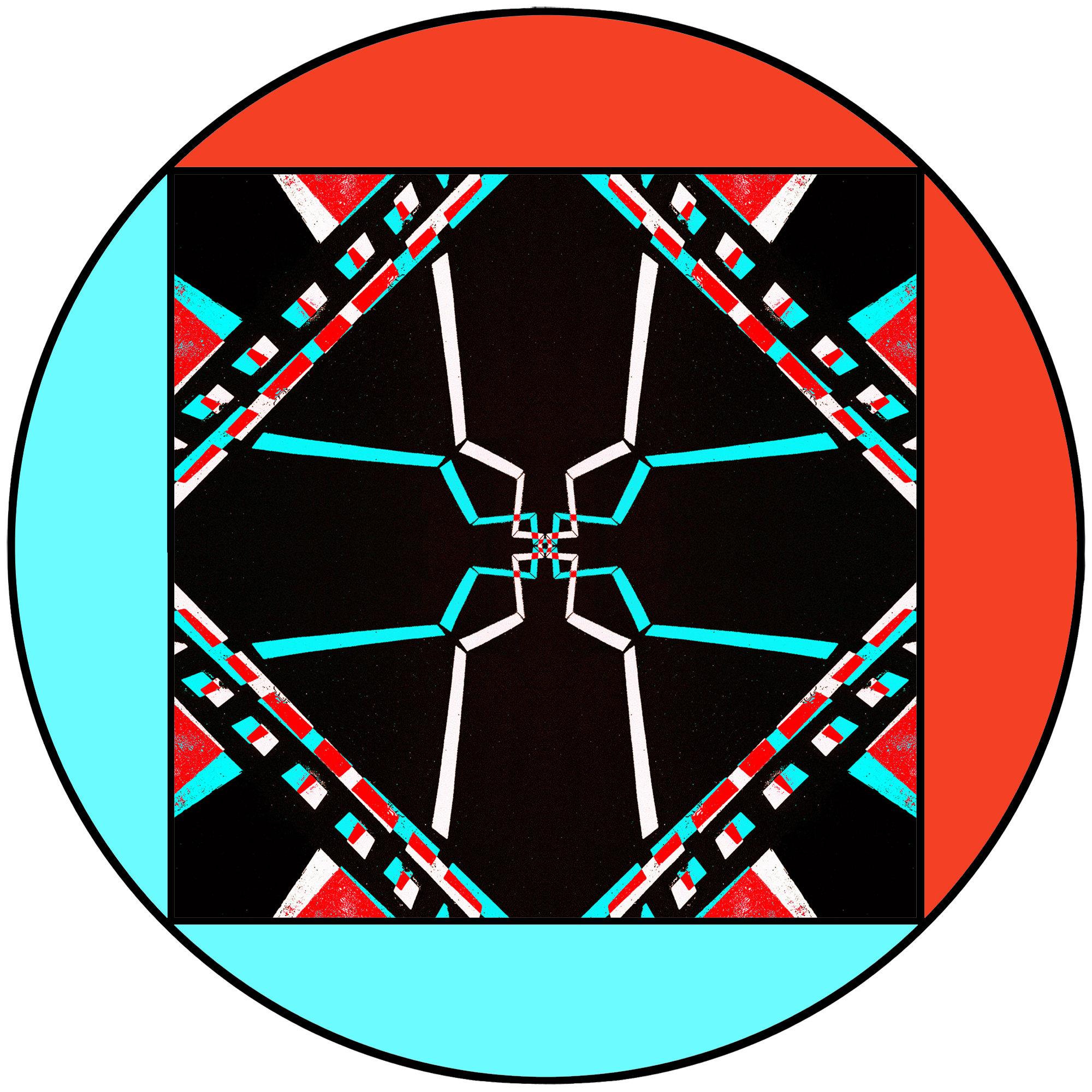 Graphisme abstrait Format rond