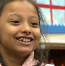 A smiling Bangladeshi girl