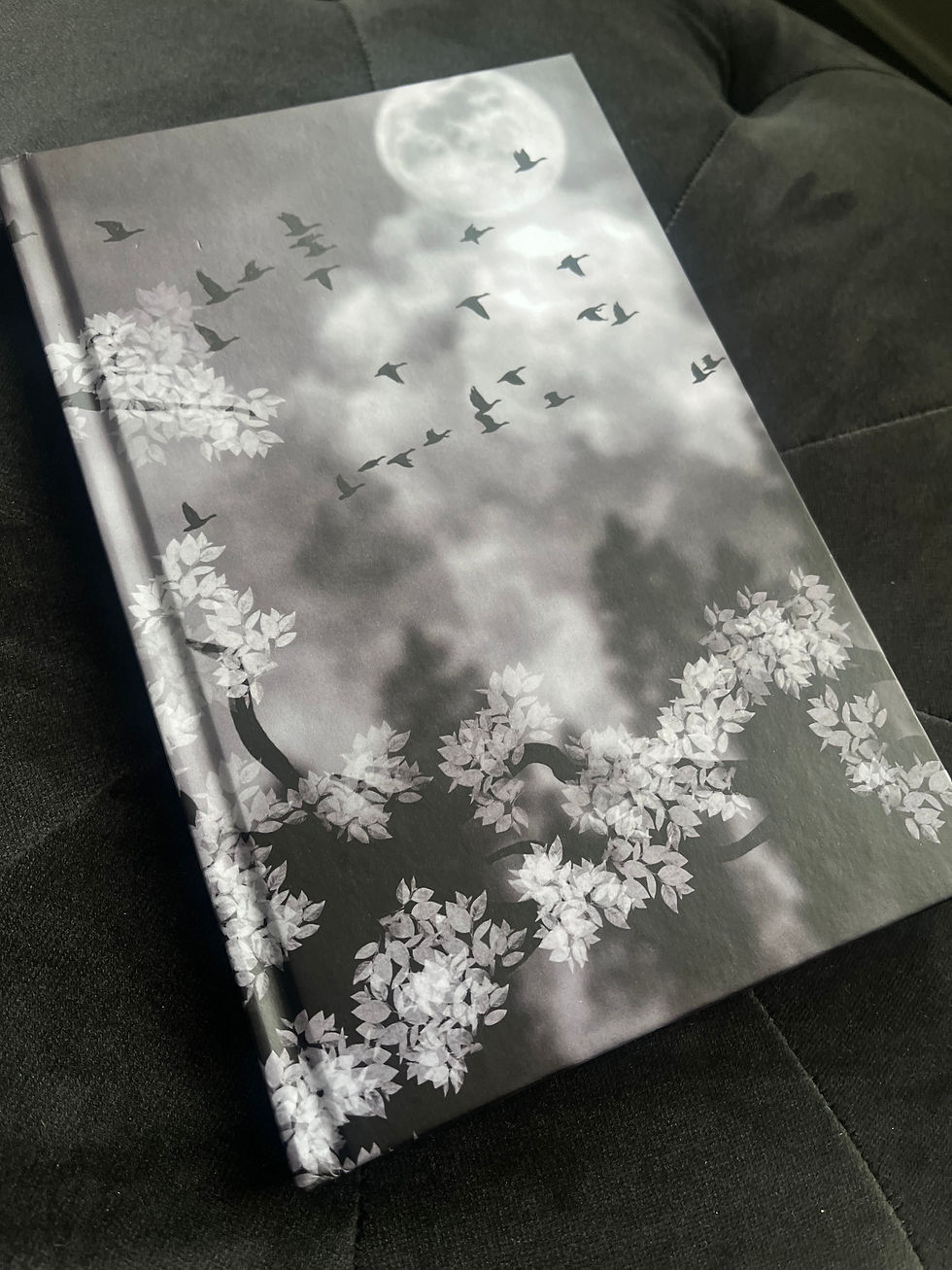 Cover of a notebook illustrated by Emile Sodyte, featuring a delicate, hand-drawn floral design in soft pastel tones.