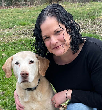 Dr. Emily Austin with her dog