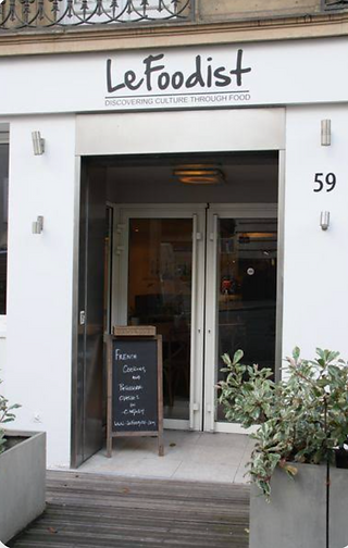 Entrance to Le Foodist in Paris, a French cooking class and culinary experience