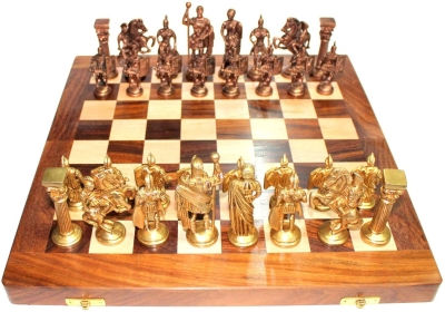 StonKraft 16"Rosewood Chess,Brass Pieces BoardGame