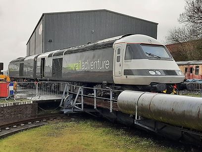 HST Powercars visit for a compressor change at Kidderminster TMD in March 2023. Bob Dunn.j
