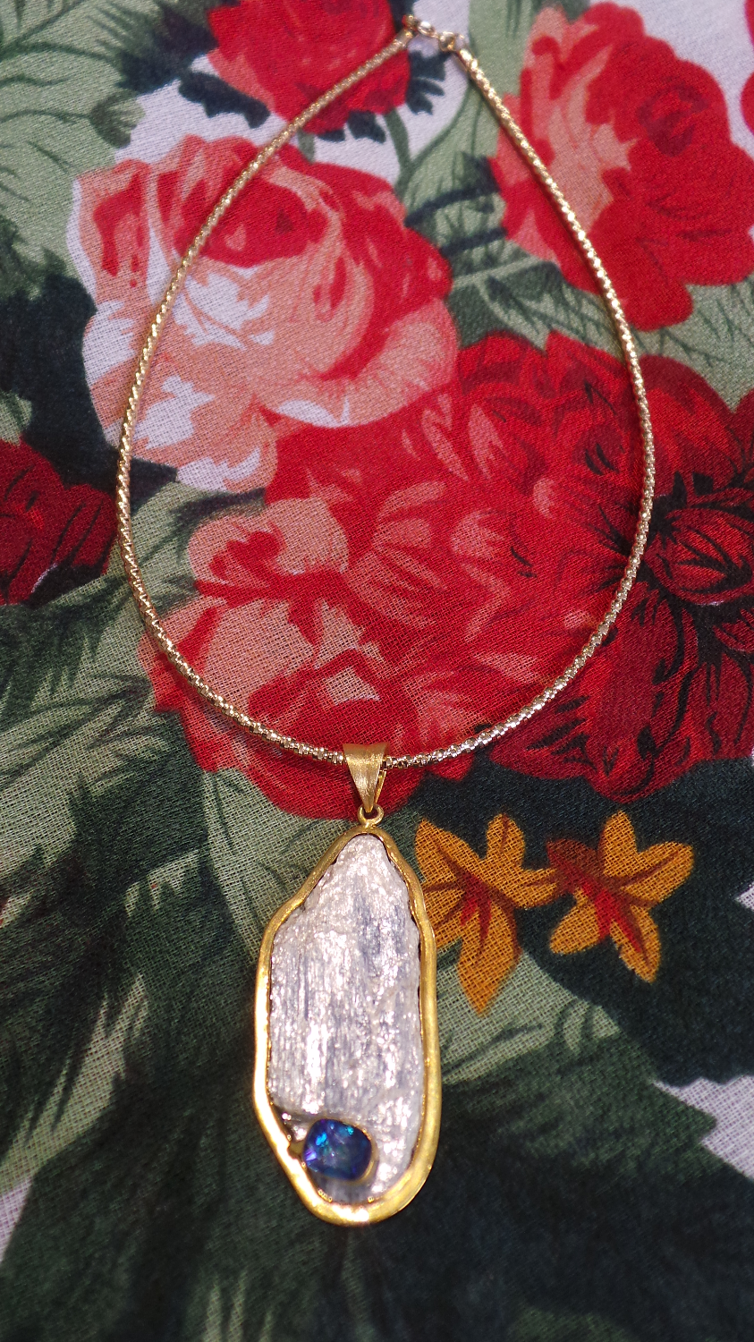 Thumbnail: Raw Brazilian Blue Kyanite Pendant