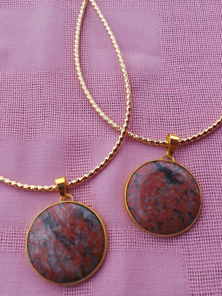 Thumbnail: Mother/Daughter Jasper Jade Pendant (2 in stock)