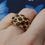Thumbnail: Vintage Marquise Garnet Checkered Ring