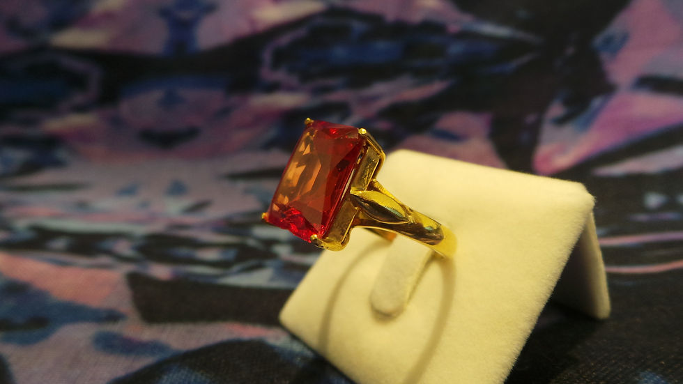 Thumbnail: Orange Tourmaline Ring