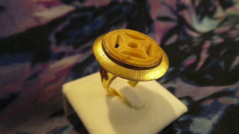 Thumbnail: Yellow Carnelian with Cross Ring