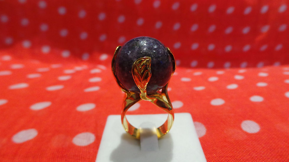 Thumbnail: Thick Banded Mica Ball Ring