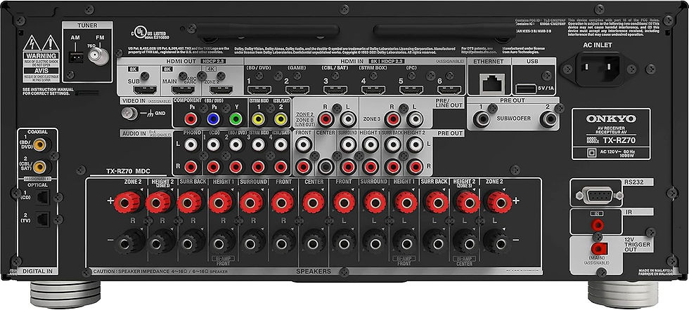 Thumbnail: Onkyo TX-RZ70 11.2-Channel AV Receiver - 140 Watts Per Channel, Dirac Live Out o