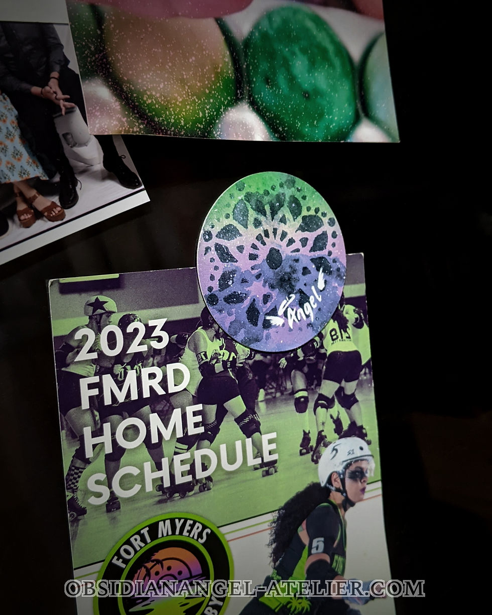 Thumbnail: Batik Bloom Bookmark and Magnet Set