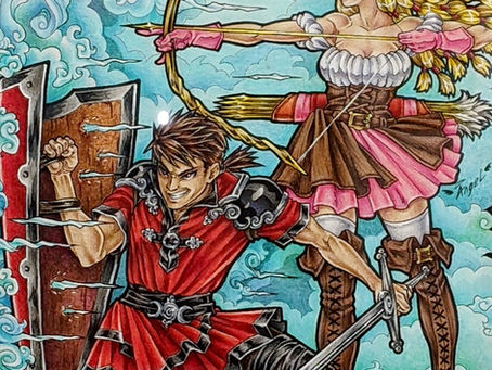 Fantasy game art and characters