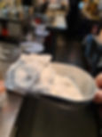 Cheese curd mix in scoop