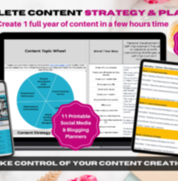 Image of the Complete Content Strategy and Planner promo mockup.