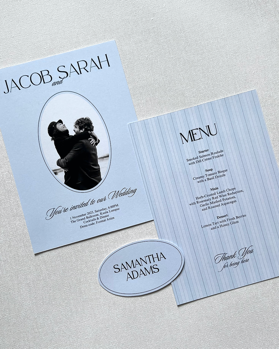 Thumbnail: Wedding Suite Template in Striped Oval