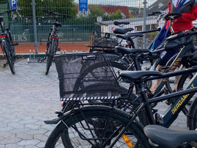 Neuer fahrradstellplatz