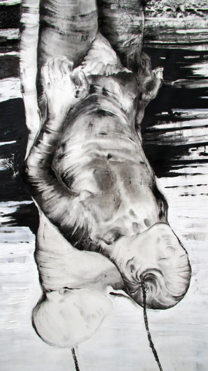 "Trances" : Charcoal Giants in Movement