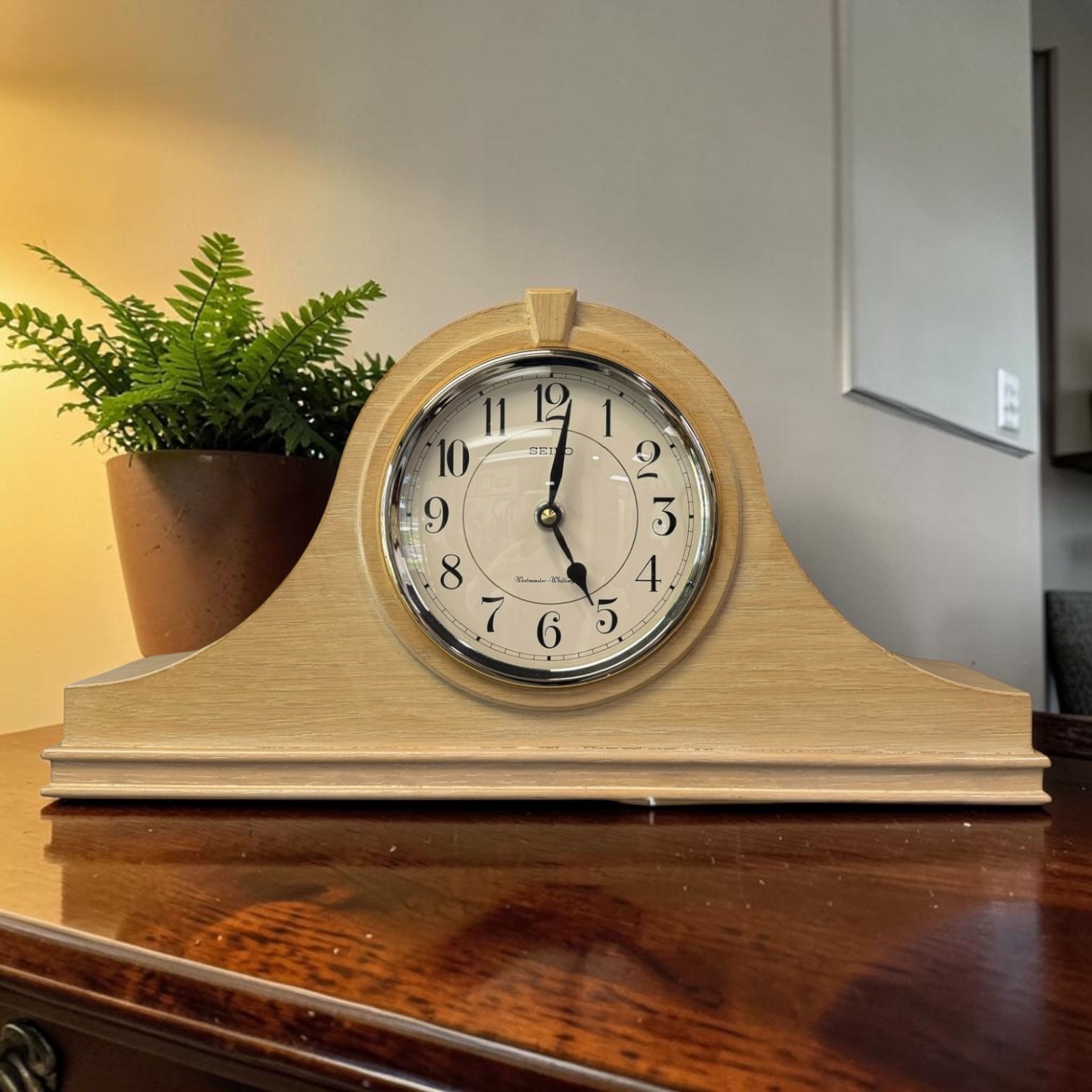 Seiko Bleached Oak Mantel