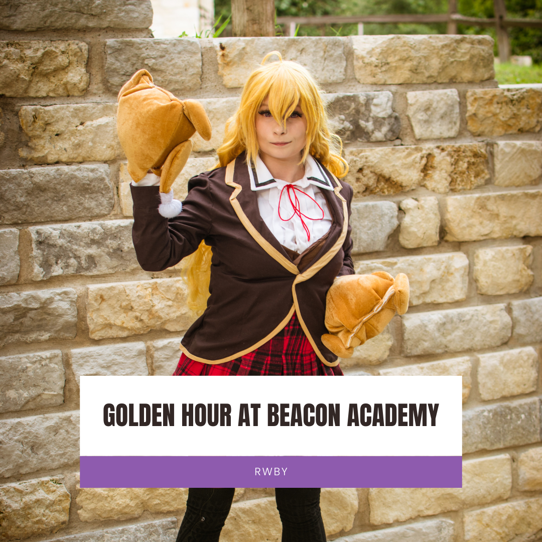 Yang RWBY School Girl Cosplay Photo Set – Golden Hour at Beacon Academy