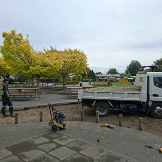 Site preparation and compaction before artificial turf installation in Hawke’s Bay