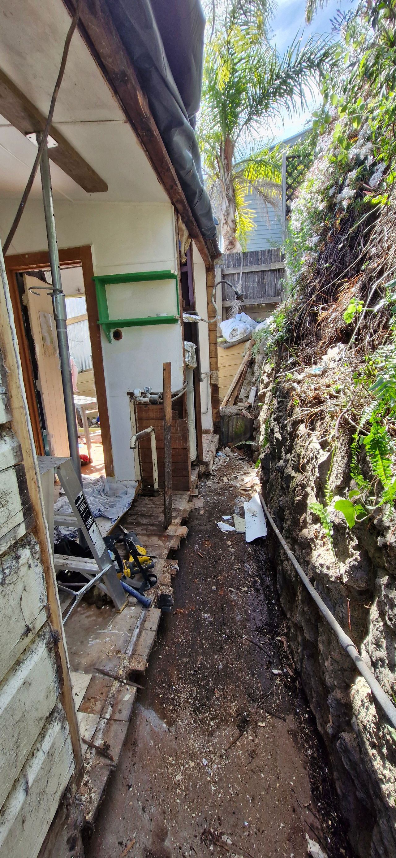 New treated timber framing and bottom plates installed to restore the structural integrity of a resi