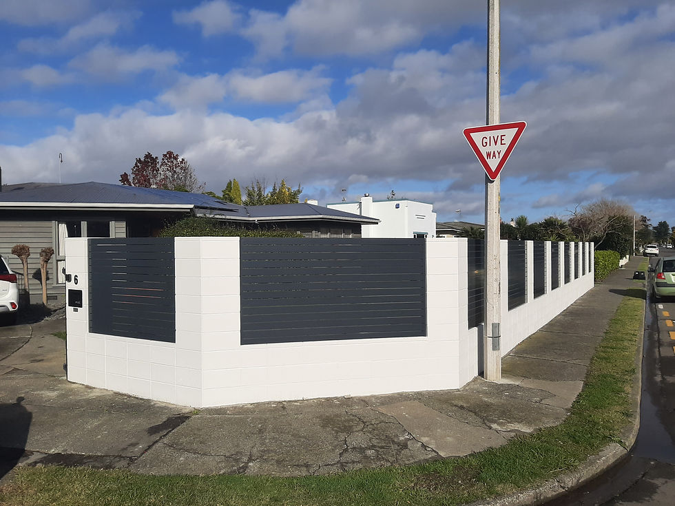 Modern slat fence installed by Everyday Contractors in Havelock North.