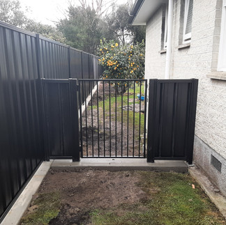 Colour steel fence with swing gate
