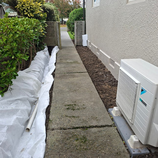 Original concrete footpath and surrounding landscape before demolition and replacement by Everyday C