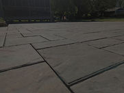 Unilock Beacon Hill paver patio close up with not poly sand