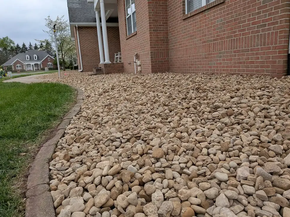 Buchanan Michigan River Rock Installation