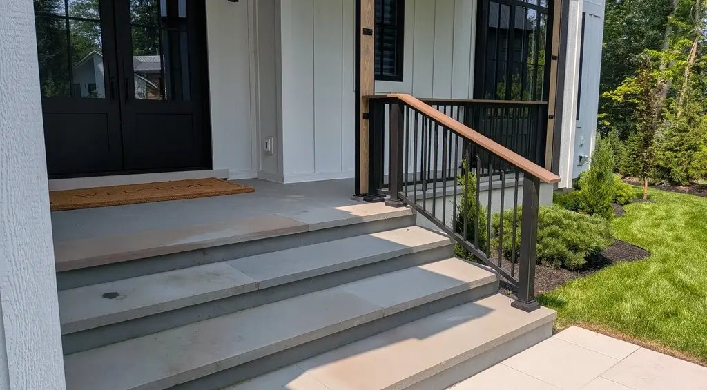 Thermal bluestone overlay installed in New Buffalo MI