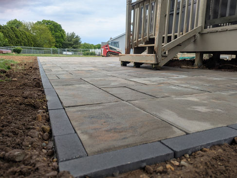 Unilock Beacon Hill paver patio installed by Salzman Services in Niles Michigan