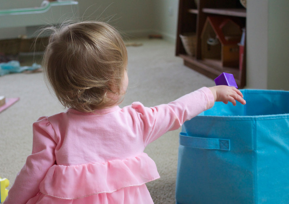 Block play and patterning fun at Blue Sky Daycare home daycare