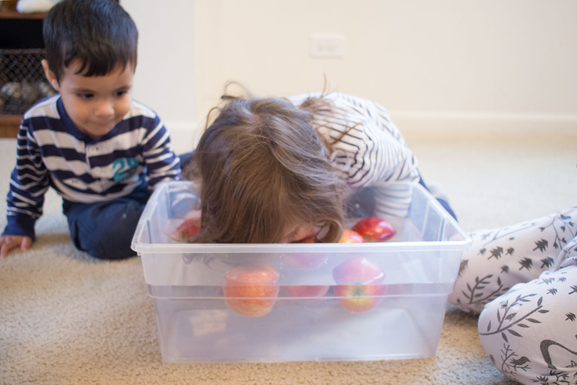 Bobbing for apples at the Blue Sky D