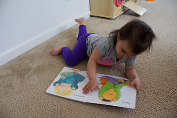 Blue Sky Daycare children check out some good books