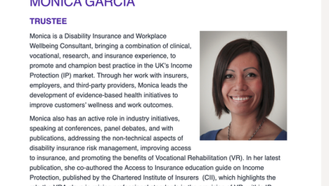 Appointed Trustee of the UK’s Vocational Rehabilitation Association (VRA)